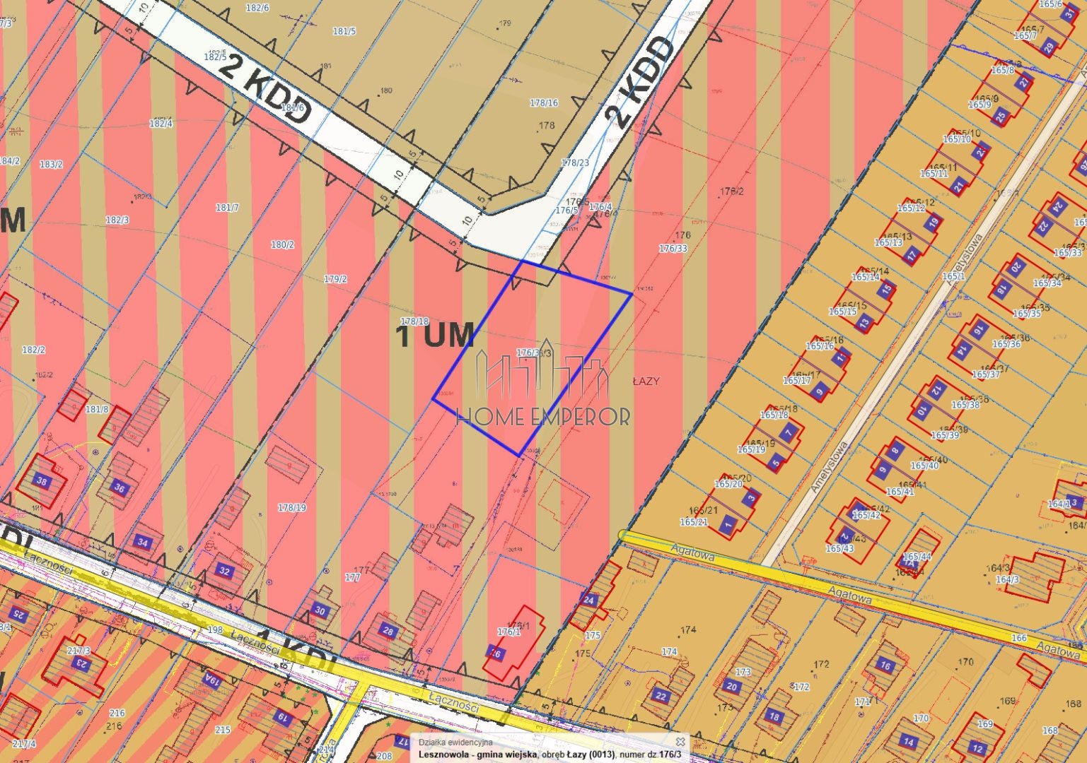 Działka budowlana i inwestycyjna 1 582 m², Łazy