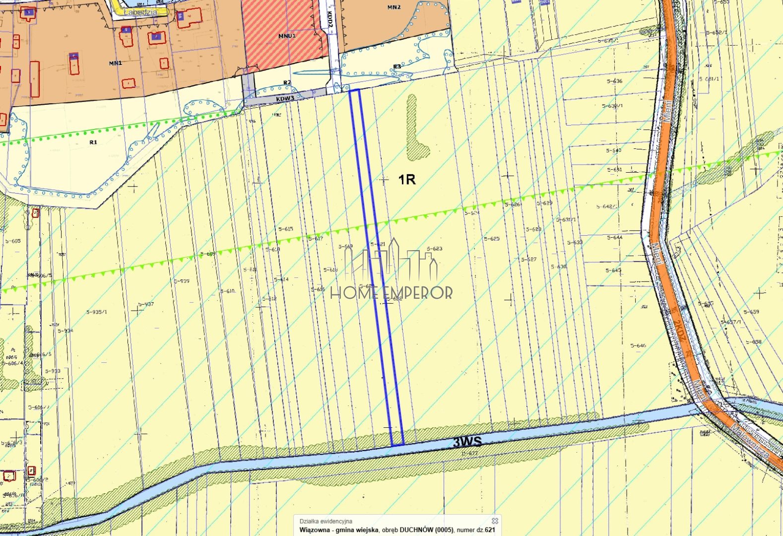 Działka rolna 2 463 m², Duchnów