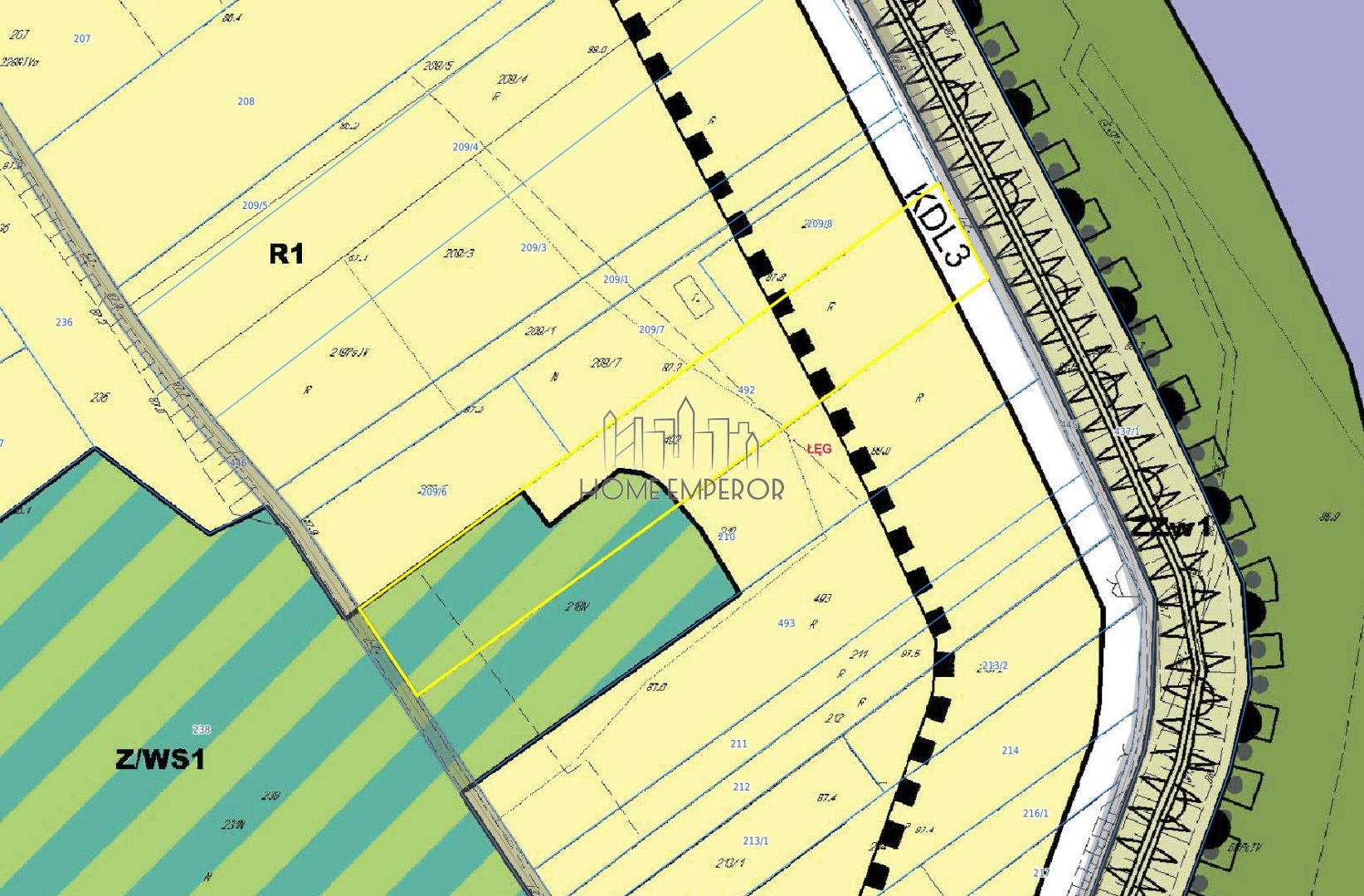 Działka rolna 3 900 m², Łęg
