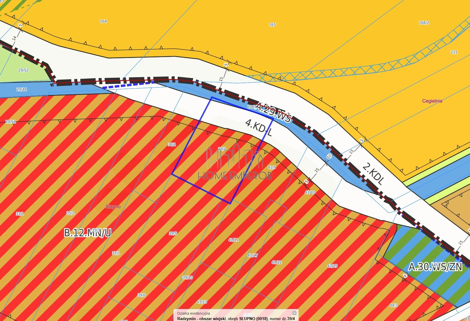 Działka budowlana i inwestycyjna 2 500 m², Słupno