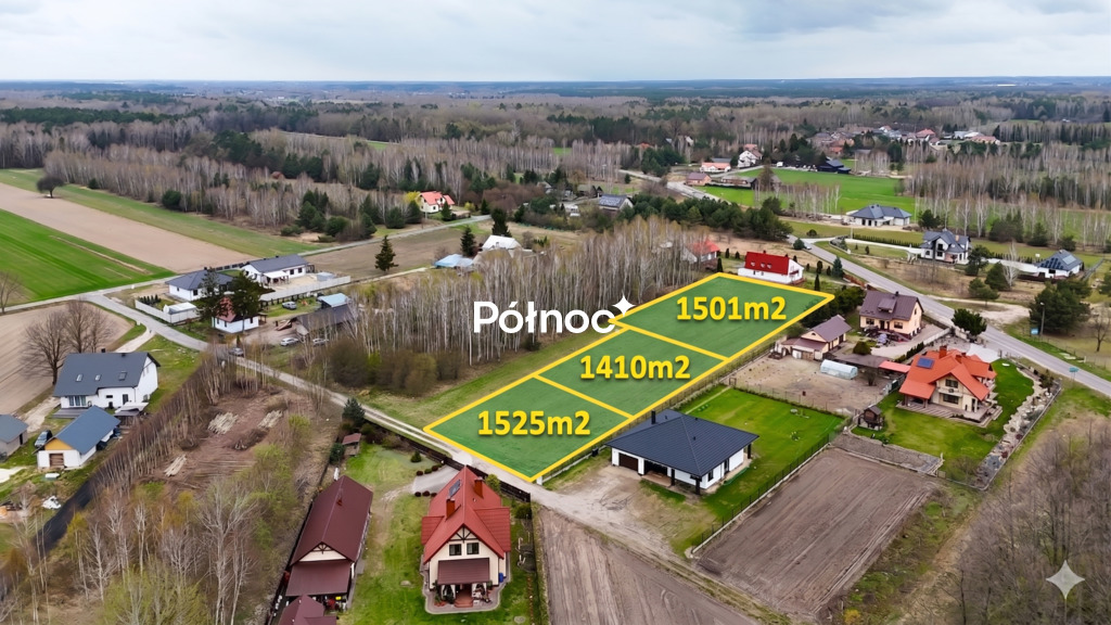 Działka budowlana 1 525 m², Ogrodniki