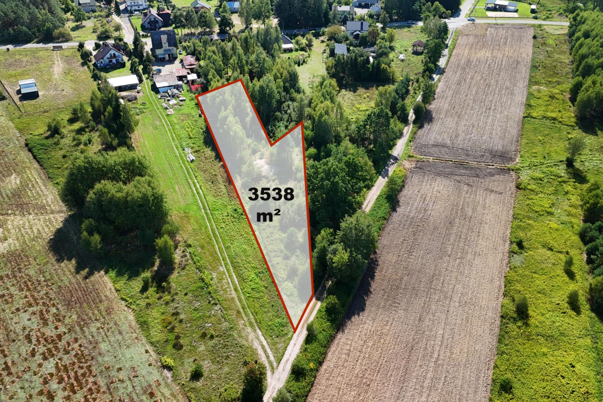 Działka budowlana 3 550 m², Wólka Kokosia