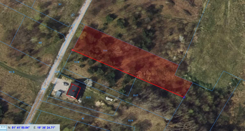 Działka budowlana 2 225 m², Stróża