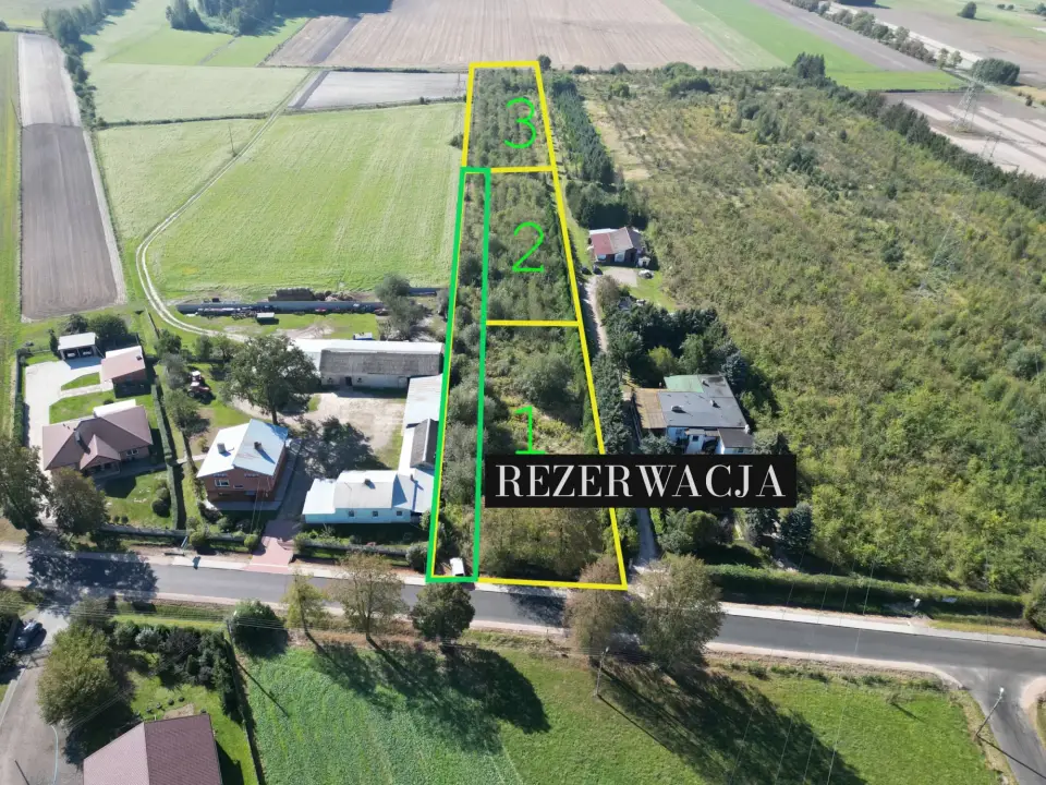 Działka budowlana 3 001 m², Rożniatowice
