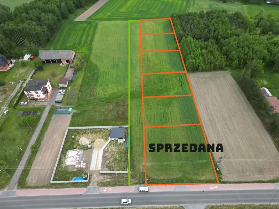 Działka budowlana 1 109 m², Postękalice