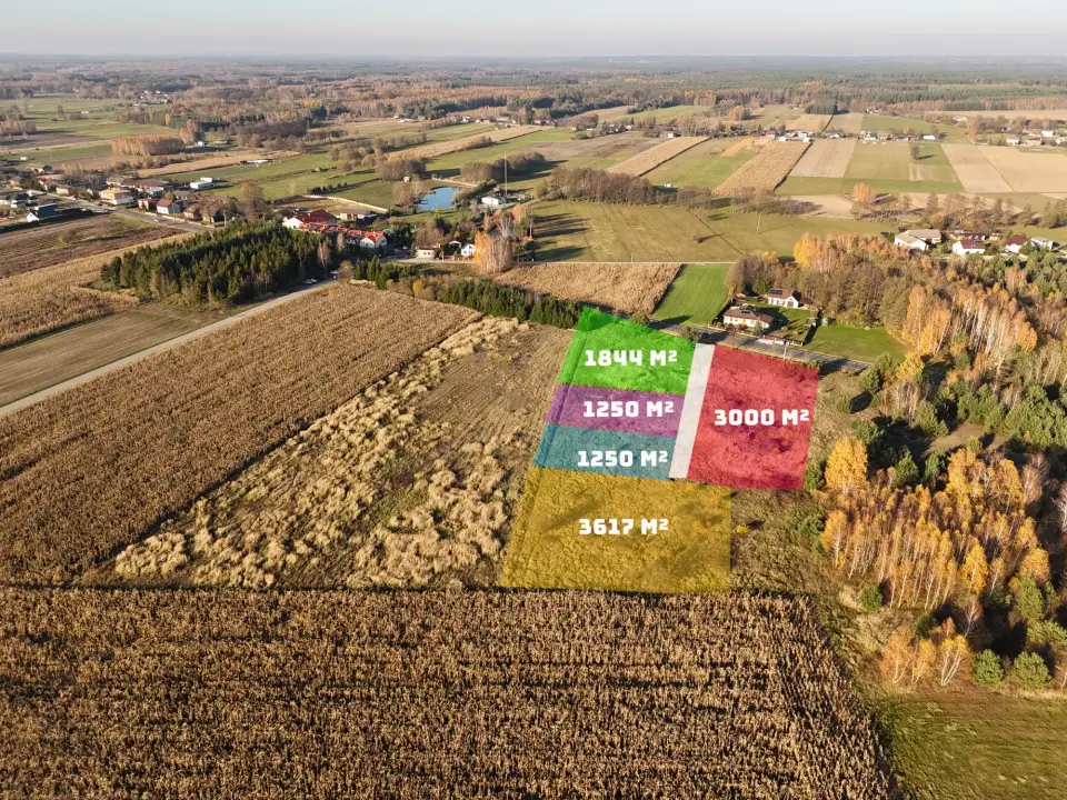 Działka budowlana 1 844 m², Dubie