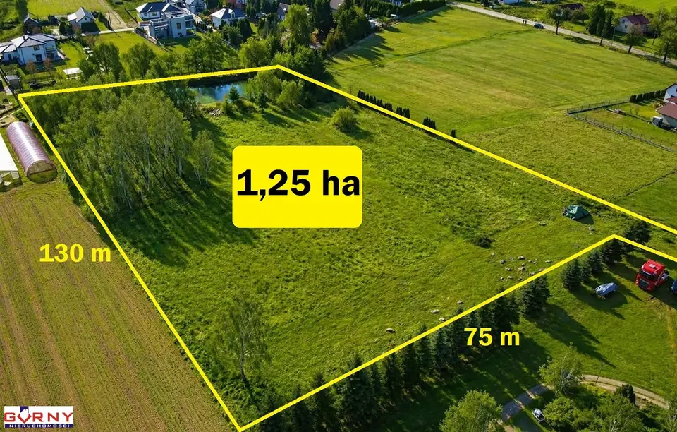 Działka budowlana 1,25 ha, Siomki