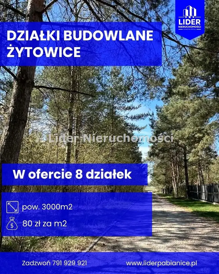 Działka budowlana 3 000 m², Żytowice