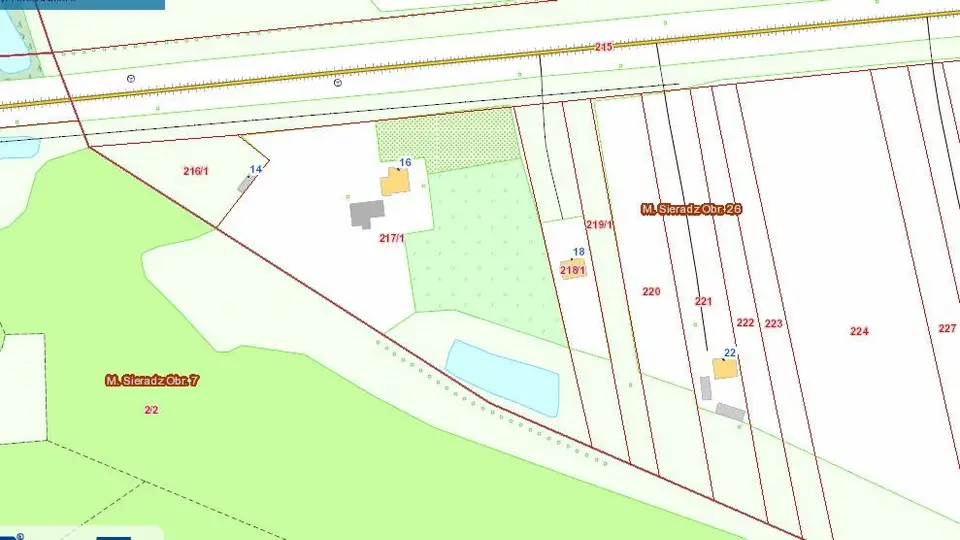 Działka budowlana 5 959 m², Sieradz