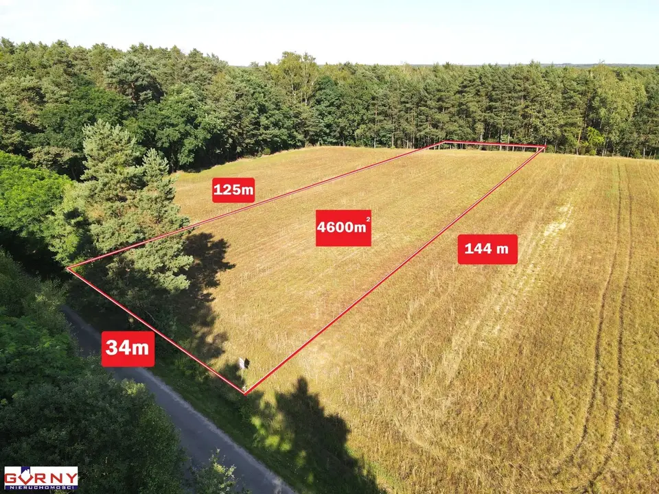Działka budowlana 4 600 m², Stobnica