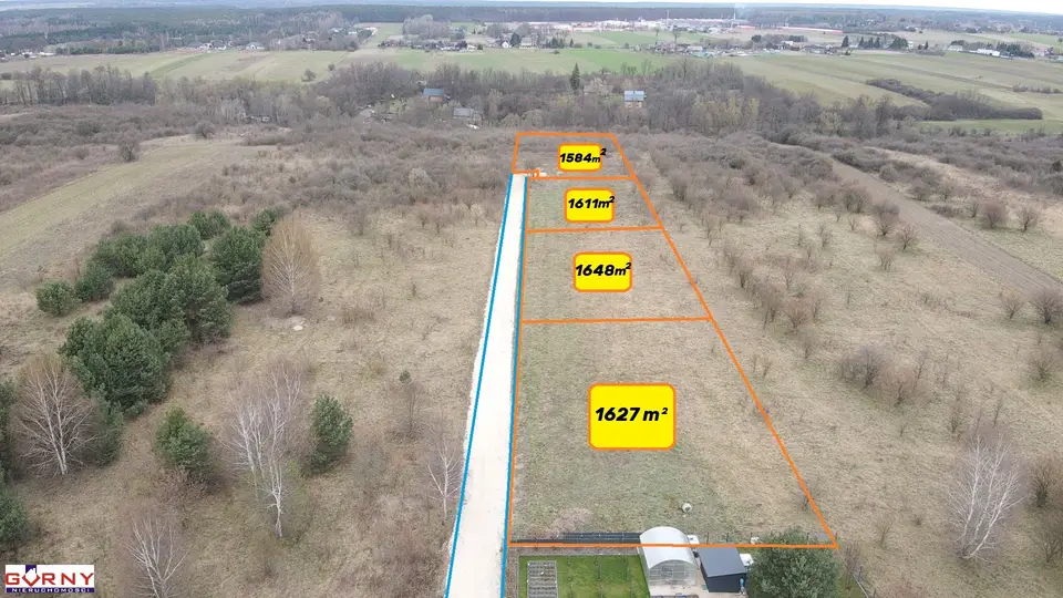 Działka budowlana 1 627 m², Sulejów, Dobra Woda