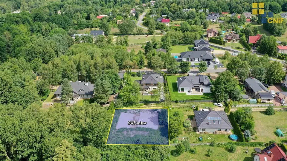 Działka budowlana 943 m², Brzeziny-Kolonia