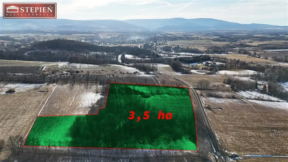 Działka budowlana 3,58 ha, Brzeziniec