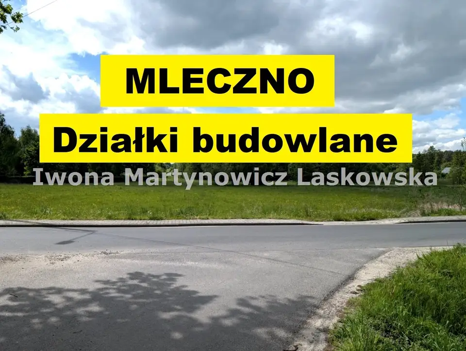 Działka budowlana 1 080 m², Mleczno