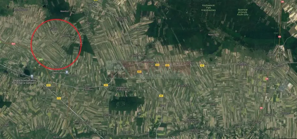 Działka budowlana 1 300 m², Garbów