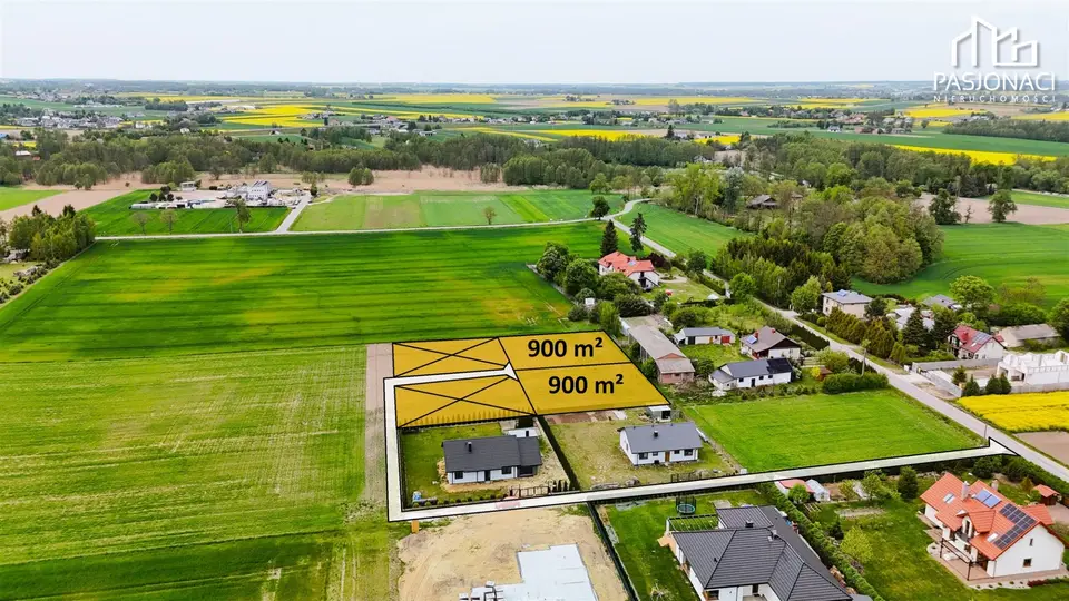 Działka budowlana 900 m², Niedrzwica Duża