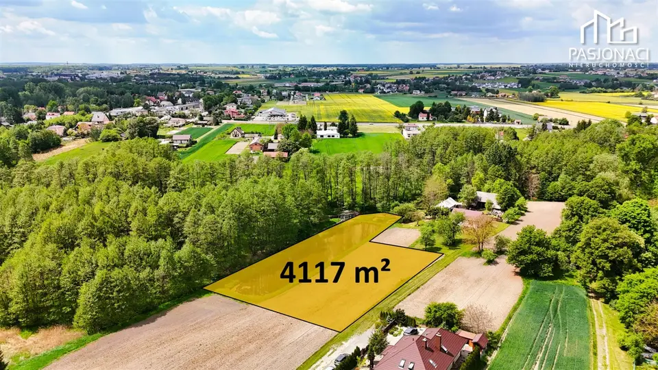 Działka budowlana 4 117 m², Niedrzwica Duża