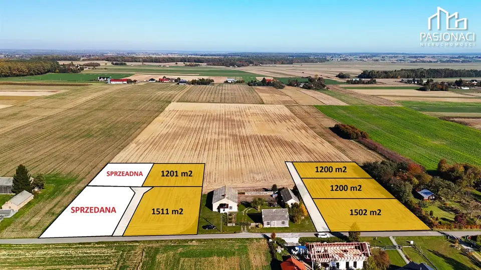 Działka budowlana 1 200 m², Kolonia Kiełczewice Dolne