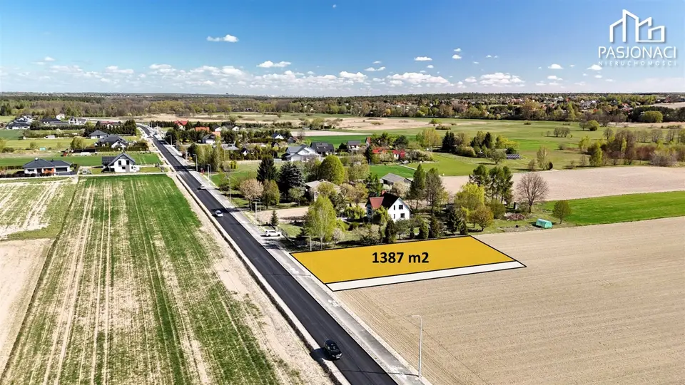 Działka budowlana 1 387 m², Osmolice Pierwsze