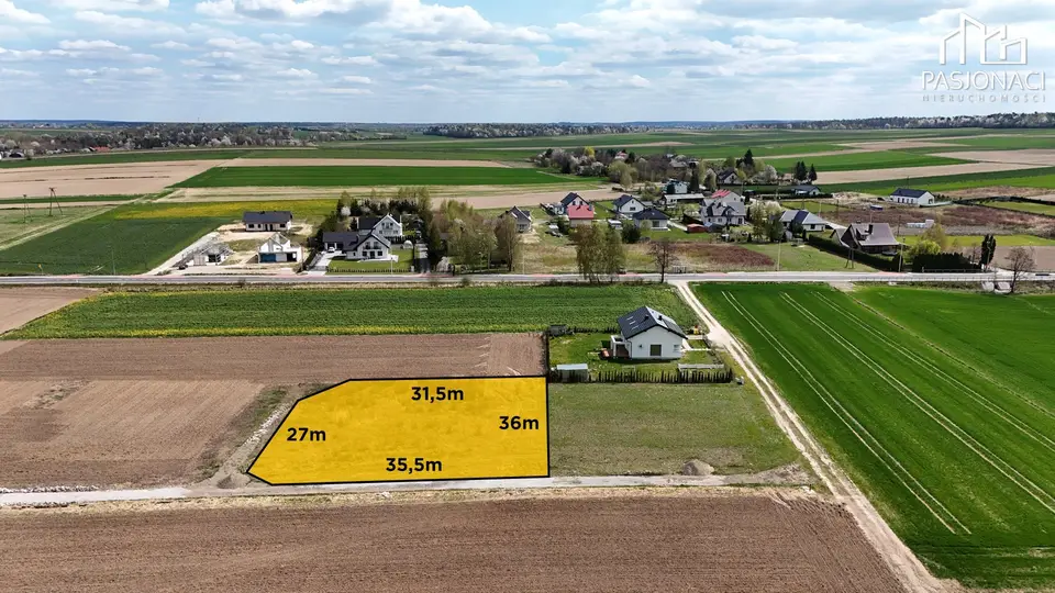 Działka budowlana 1 354 m², Tuszów