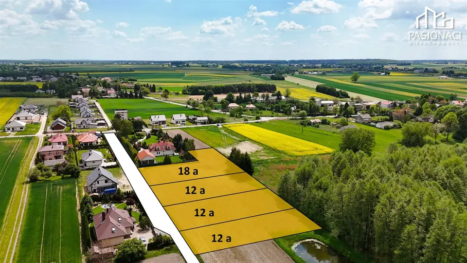 Działka budowlana 1 200 m², Niedrzwica Duża