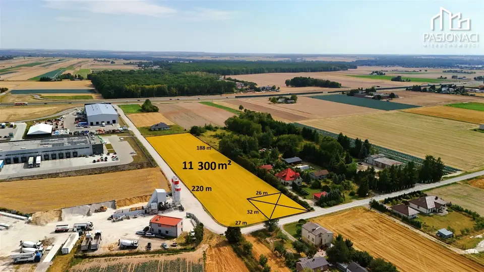 Działka budowlana 1,13 ha, Strzeszkowice Duże