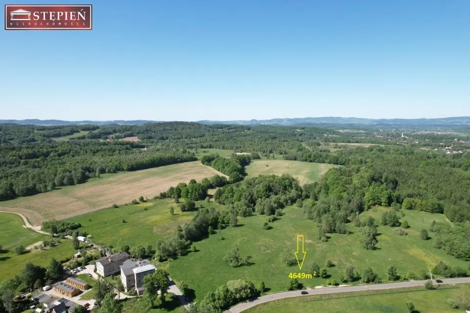 Działka budowlana i inwestycyjna 4 649 m², Miłków