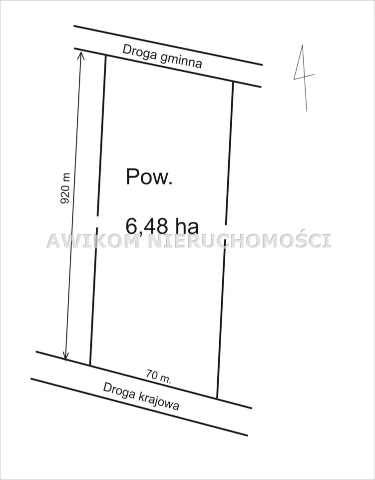 Działka rolna 6,48 ha, Skierniewice, Miedniewice