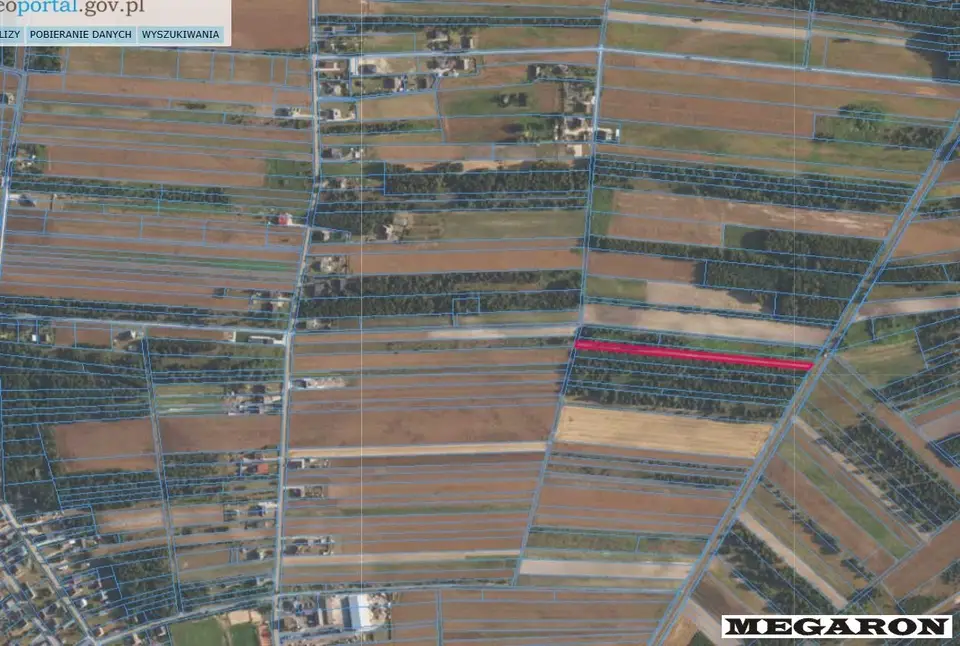 Działka rolna 2 609 m², Ostrowy nad Okszą