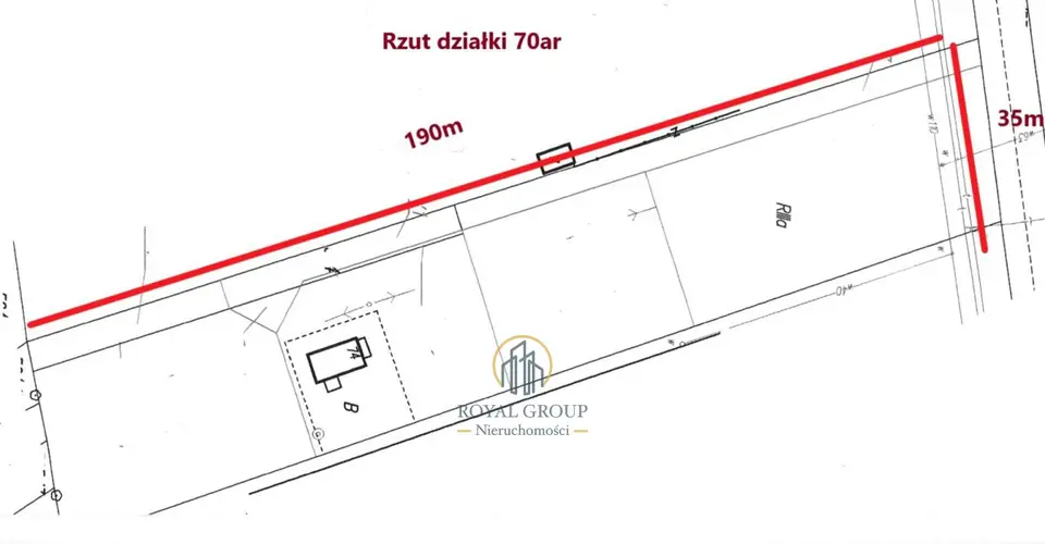 Działka budowlana 7 000 m², Nasutów
