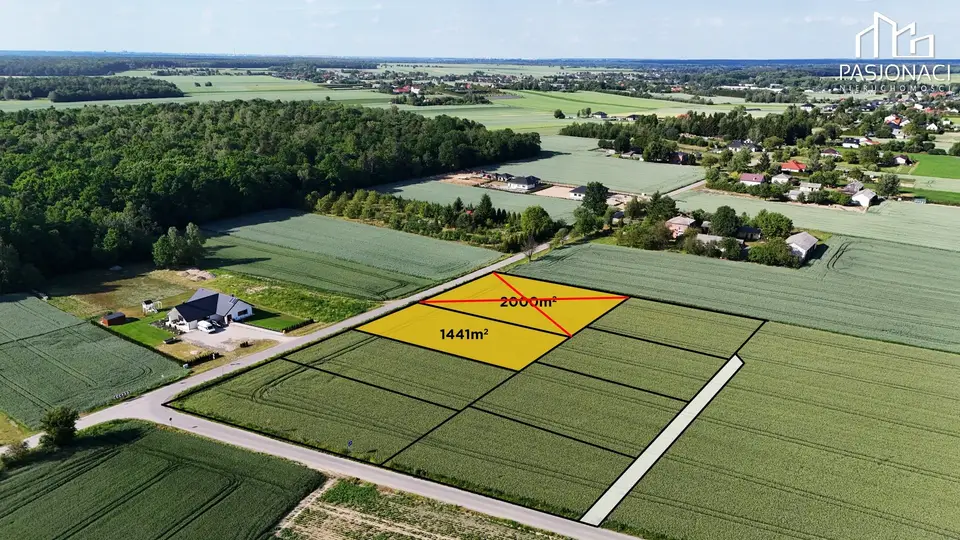 Działka budowlana 1 441 m², Jabłonna Druga