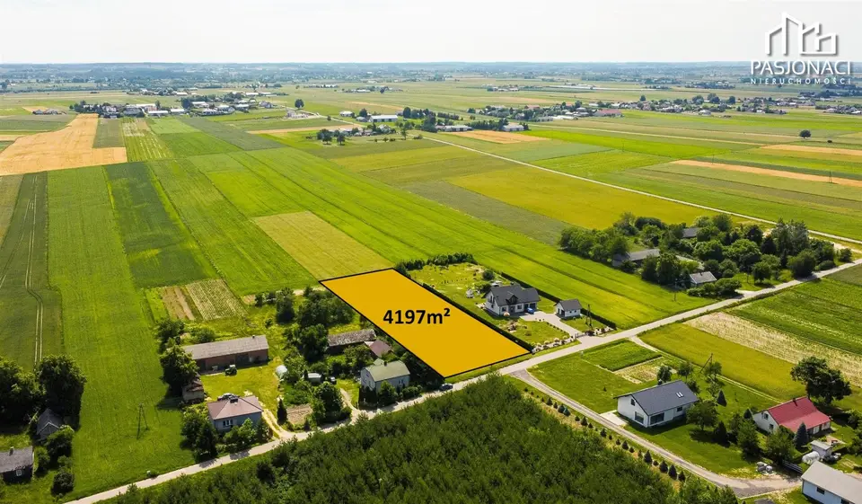 Działka budowlana 4 197 m², Wola Przybysławska