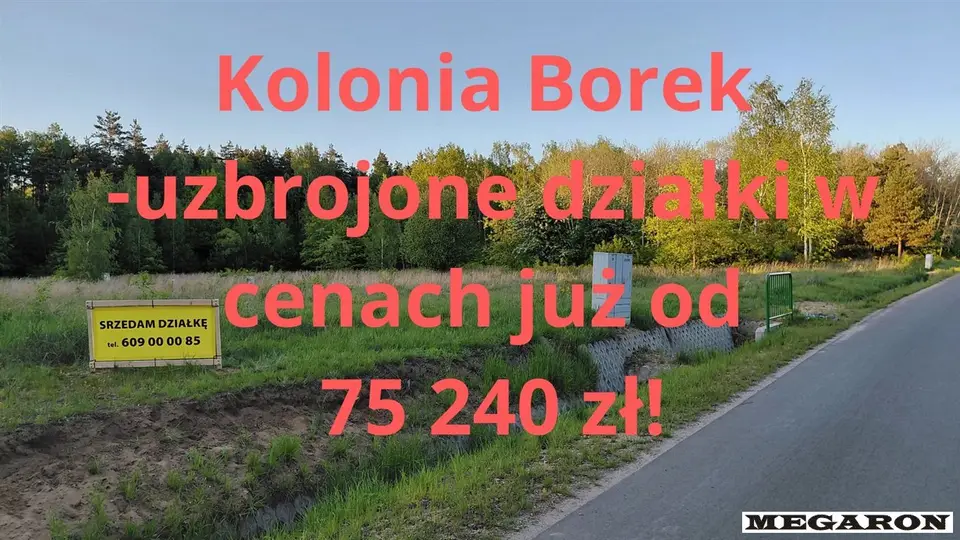 Działka budowlana 627 m², Poczesna
