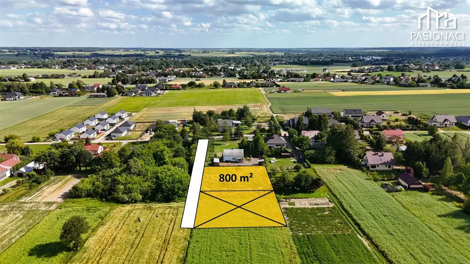 Działka budowlana 800 m², Tomaszówka