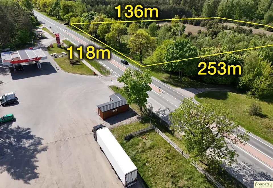 Działka inwestycyjna 2,03 ha, Polaki