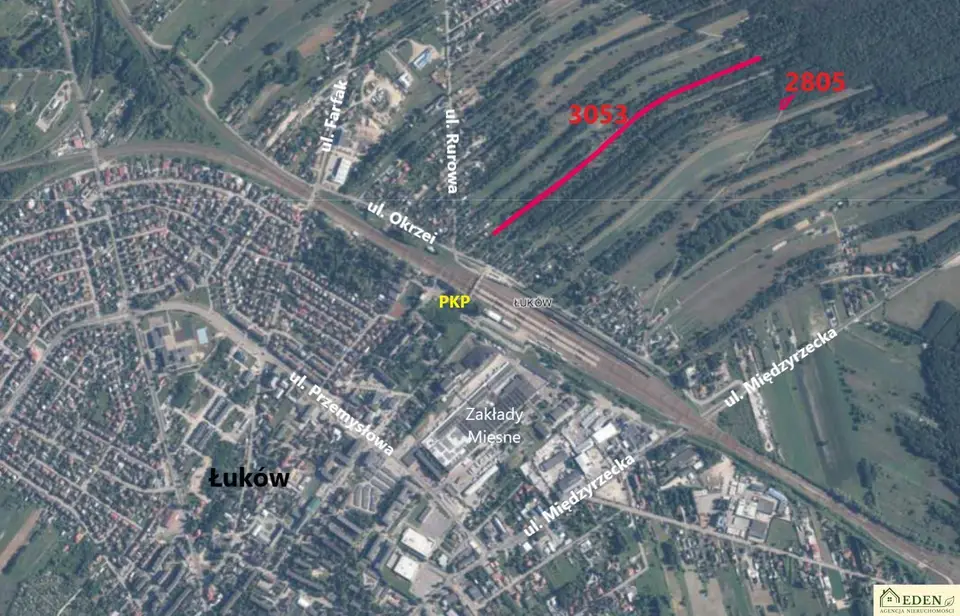 Działka budowlana 6 729 m², Łuków