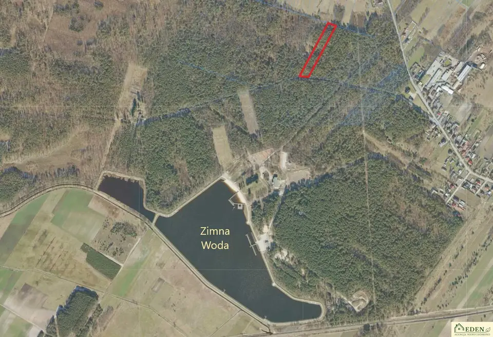 Działka leśna 8 270 m², Łuków, Zimna Woda