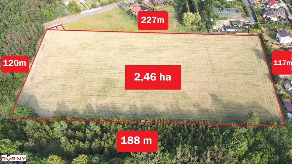 Działka budowlana 2,4 ha, Raków
