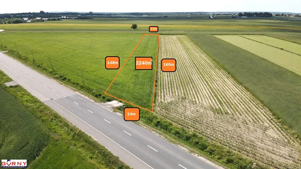 Działka budowlana 2 240 m², Gąski
