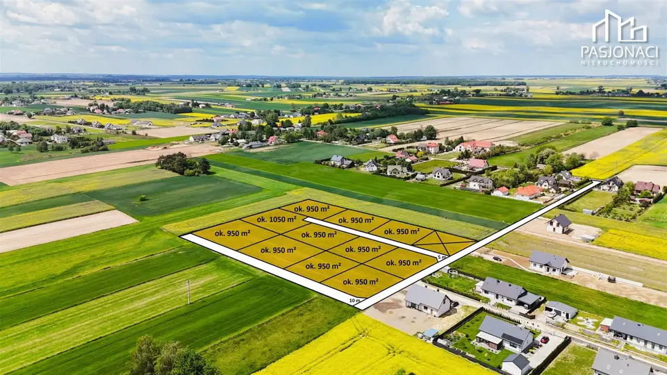Działka budowlana 1 050 m², Niedrzwica Duża