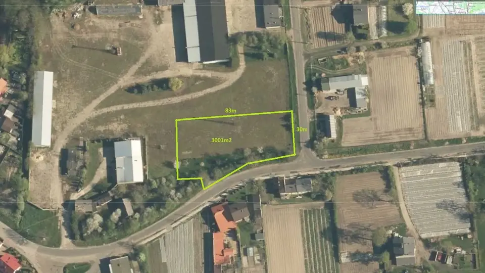 Działka inwestycyjna 3 001 m², Cielce