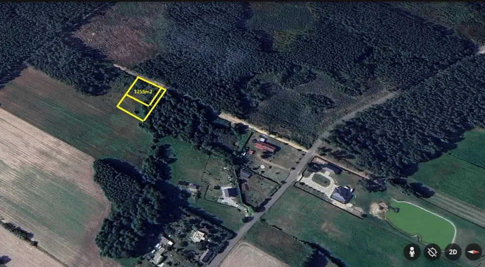 Działka budowlana 1 255 m², Stare Madaje