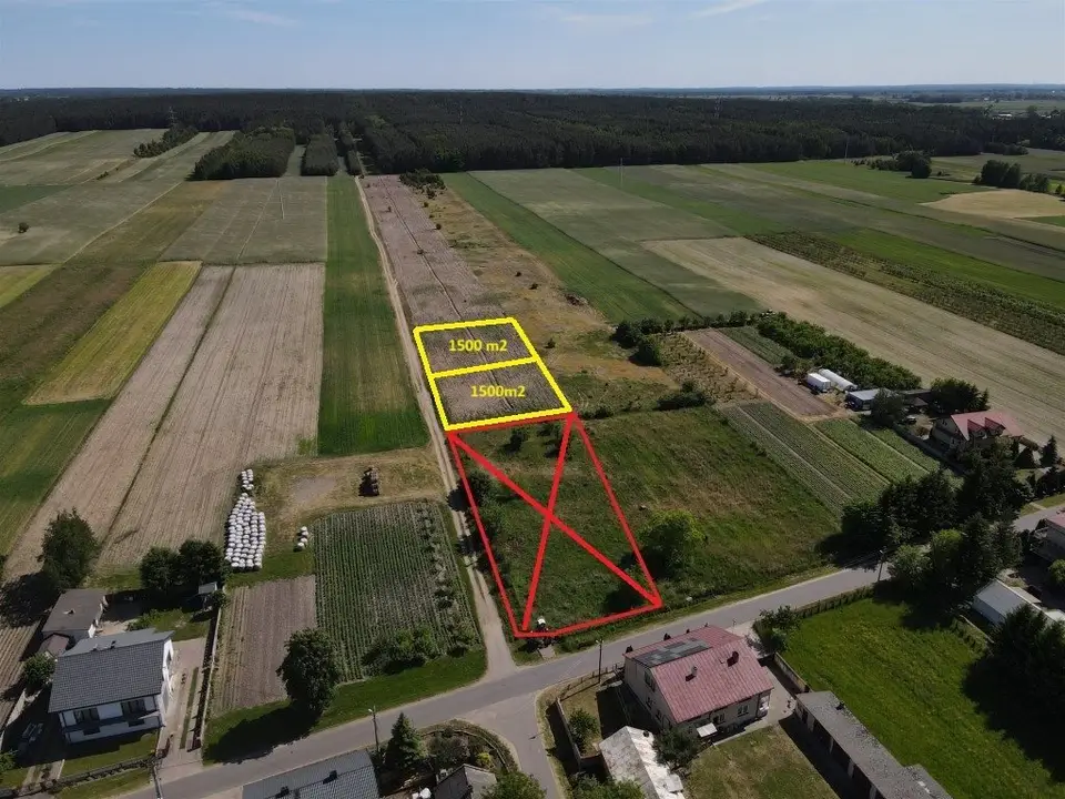 Działka budowlana 1 500 m², Krępa