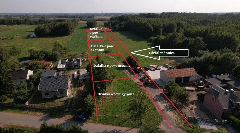Działka budowlana 1 268 m², Swędzieniejewice