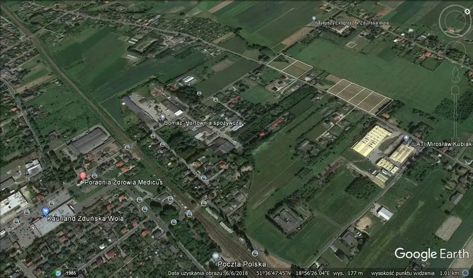 Działka budowlana 5 029 m², Opiesin