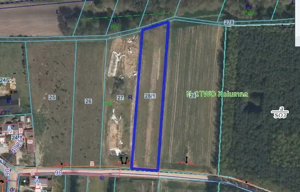 Działka budowlana 2 430 m², Rojków