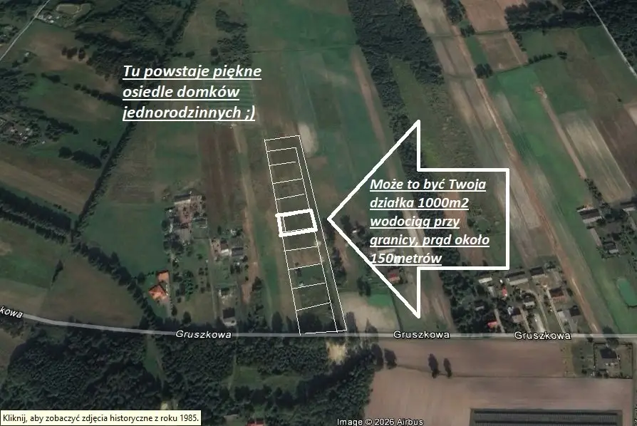 Działka budowlana 1 000 m², Gajewniki