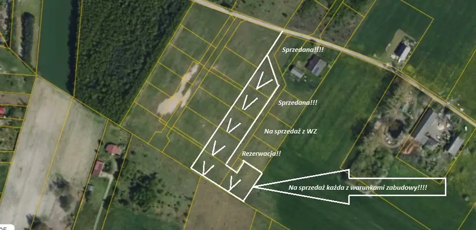 Działka budowlana 1 133 m², Rojków