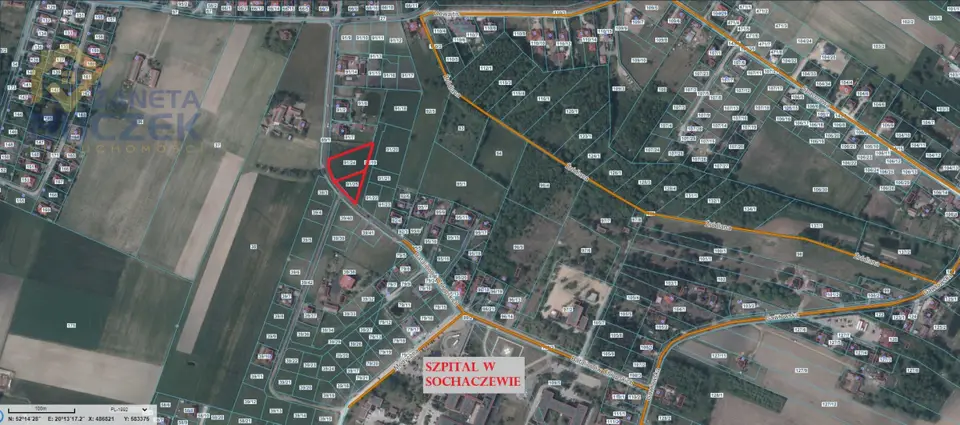 Działka budowlana 1 059 m², Sochaczew