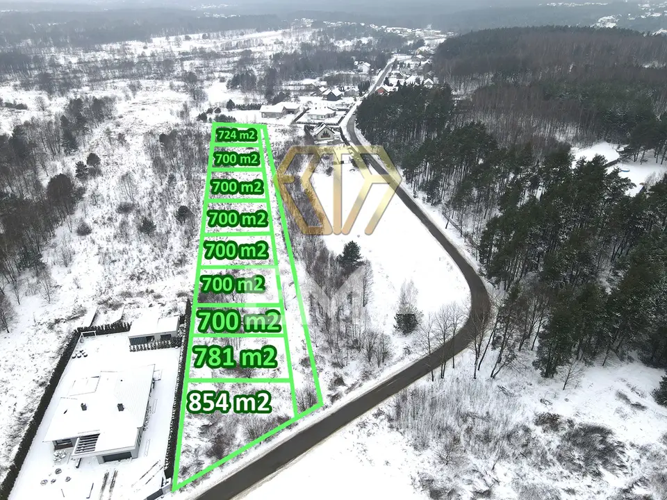 Działka budowlana 850 m², Jamki